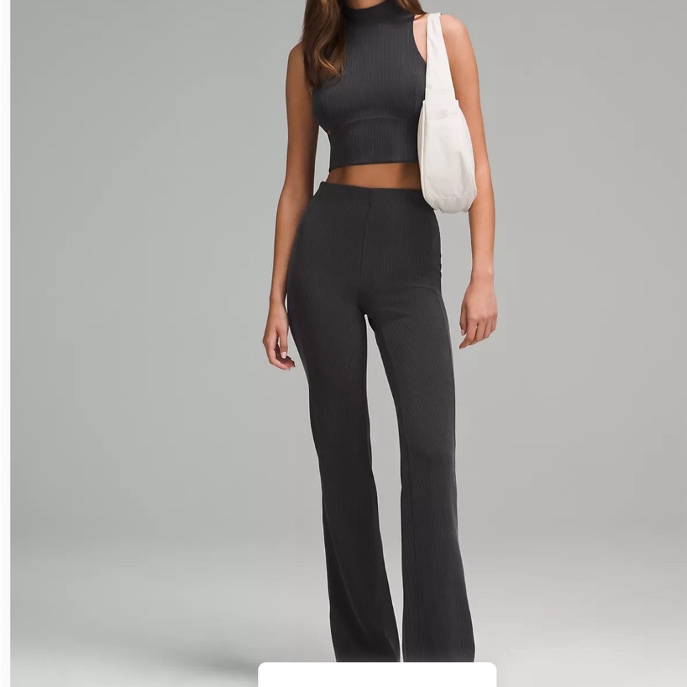COPY - Ribbed softreme flared pant regular